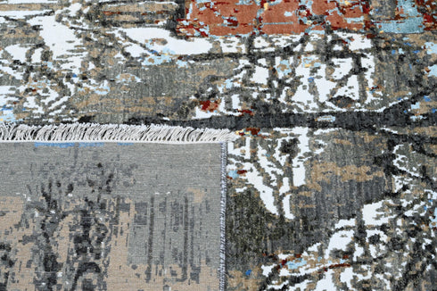 10 X 14 ft Area Rug, Abstract Design Rug, Indian Hand Knotted Rug, Oriental Rug, Home & Living Floor Rug Home Decor