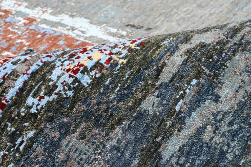 8 X 10 ft Area Rug, Abstract Design Rug, Indian Hand Knotted Rug, Oriental Rug, Home & Living Floor Rug Home Decor