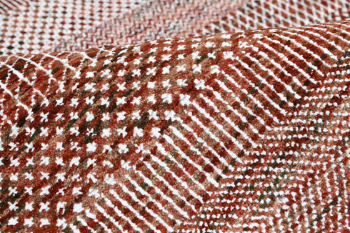 6 X 9 Ft Rust and Beige Handmade Rug for Home Decor, Hand Knotted Floor Area Rug - Indian Art Home Decor