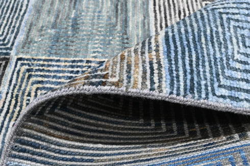 8 X 10 Indian Hand Knotted Multi Color Abstract Pattern Design Area Rug #WoolRug Home Decor