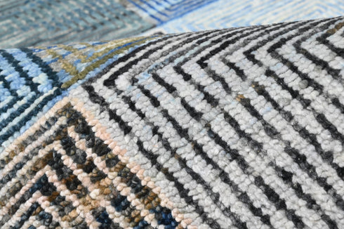 8 X 10 Indian Hand Knotted Multi Color Abstract Pattern Design Area Rug #WoolRug Home Decor