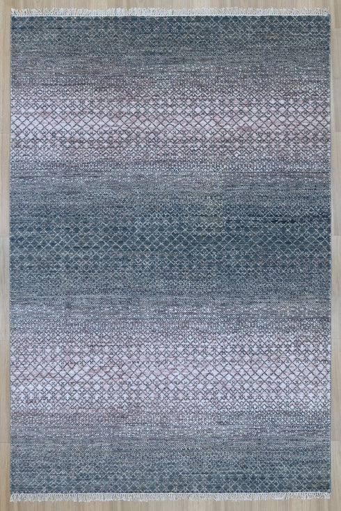 6 X 9 Ft Indian Hand Knotted Contemporary Area Rug Home Decor #100%HandMadeRug #OrientalRug #IndoorRoomRug