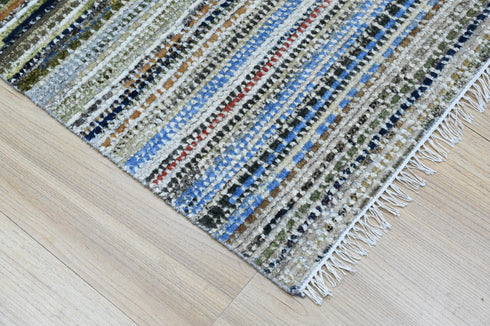 6 X 9 Ft Handmade Rug, Hand Knotted Floor Area Rug, Abstract Rug, Contemporary Design Rug, Indoor Bedroom Rug Home Decor