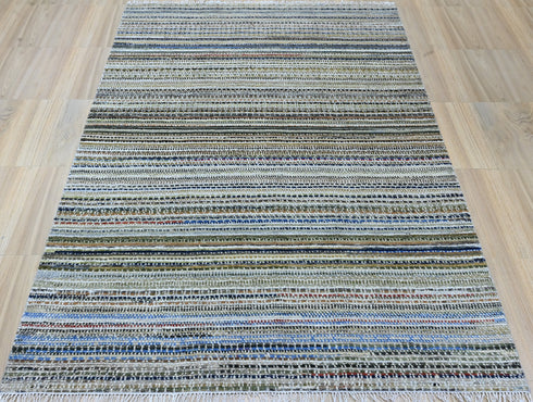 6 X 9 Ft Handmade Rug, Hand Knotted Floor Area Rug, Abstract Rug, Contemporary Design Rug, Indoor Bedroom Rug Home Decor