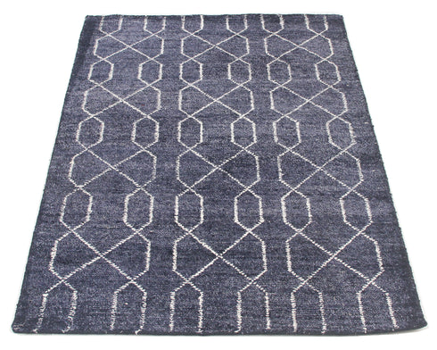 4 X 6 Ft Indian Hand Woven Contemporary Indoor Wool Rug #HomeDecor #LivingRug - Home Decor