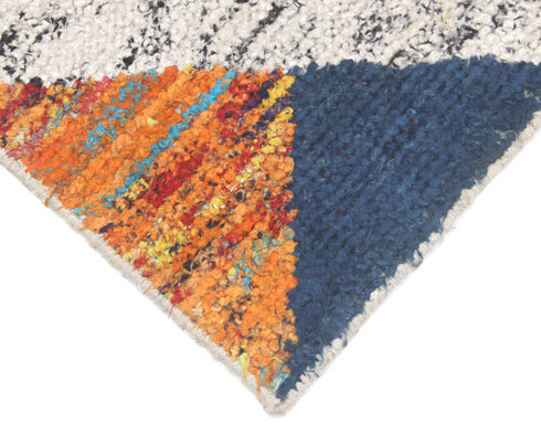 4 X 6 Ft Indian Hand Woven Multi Color Contemporary Indoor Wool Rug #HomeDecor #LivingRug - Home Decor