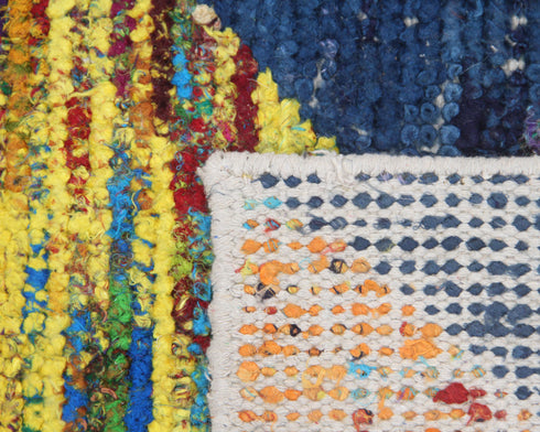 4 X 6 Ft Indian Hand Woven Multi Color Contemporary Indoor Wool Rug #HomeDecor #LivingRug - Home Decor