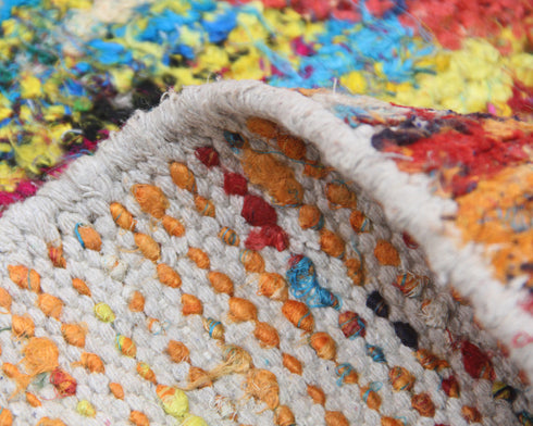 4 X 6 Ft Indian Hand Woven Multi Color Contemporary Indoor Wool Rug #HomeDecor #LivingRug - Home Decor