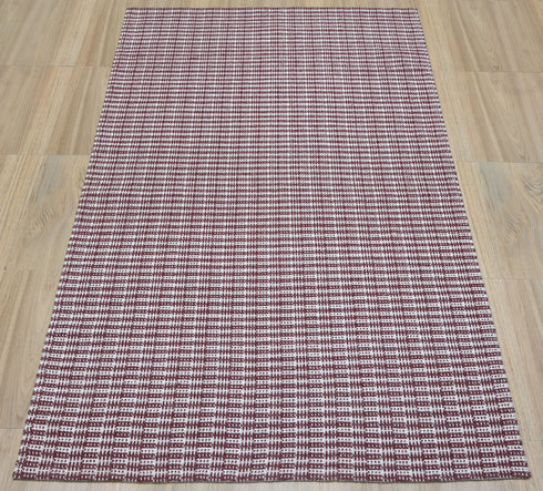 5 X 8 Indian Hand Woven Contemporary Indoor Wool Rug #HomeDecor #LivingRug - Home Decor