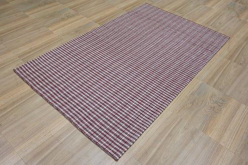 5 X 8 Indian Hand Woven Contemporary Indoor Wool Rug #HomeDecor #LivingRug - Home Decor