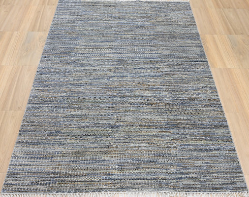 6 X 9 Ft Indian Hand Knotted Contemporary Indoor Area Rug #WoolRug #Grey Color Rug #LivingRug Home Decor - 100%HANDMADERUG