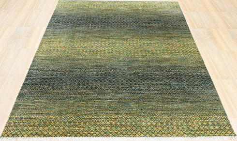 8 X 10 ft. Indian Hand Knotted Contemporary Abstract Design Floor Area Rug #IndoorRug #WoolRug #LuxuryRug