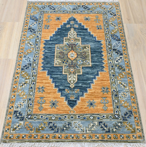 4 X 6 Ft Indian Hand Knotted Contemporary Oushak Area Rug Home Decor