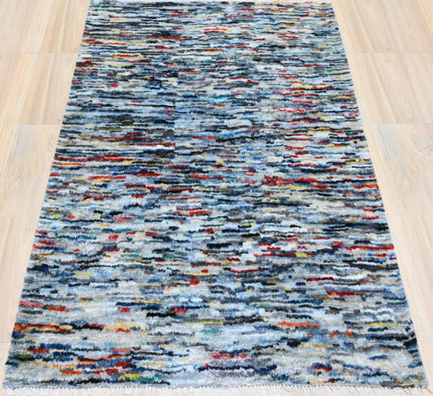 5 X 8 Ft High Pile Contemporary Style Indian Rug, Fine Hand Knotted Floor Rug #Home Decor #WoolRug #LivingAreaRug #AbstractRug - 100%HANDMADERUG