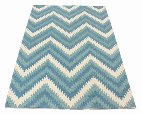 5 X 8 Ft Indian Hand Woven Contemporary Indoor Wool Rug #HomeDecor #LivingRug - Home Decor