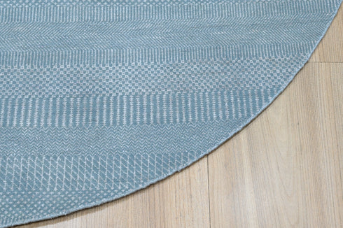 8 X 8 Ft. Handmade Cloud Color Round Rug Grass Design Wool Area Rug for Room Decor and Bedroom