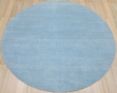 8 X 8 Ft. Handmade Cloud Color Round Rug Grass Design Wool Area Rug for Room Decor and Bedroom