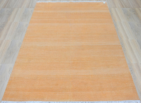 6 X 9 Ft Handmade Rug for Home Decor, Hand Knotted Floor Area Rug - Indian Art Home Decor