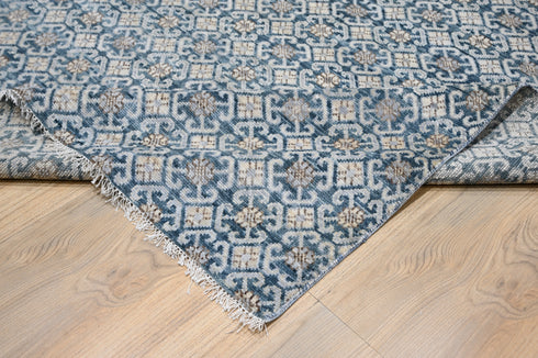 9 X 12 Ft Indoor Area Rug, Abstract Design Rug, Indian Hand Knotted Rug, Oriental Rug, Living Floor Rug Home Decor