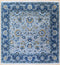 9 X 9 Ft Square Hand Knotted Blue and Grey Color Indoor Contemporary Area Rug Home Decor #100%HANDMADERUG #LOOMTOROOMRUG