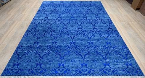 10 X 14 Ft Indian Hand Knotted Abstract Design Oriental Area Rug #IndoorRug #LOOMTOROOM #100%HANDMADERUG