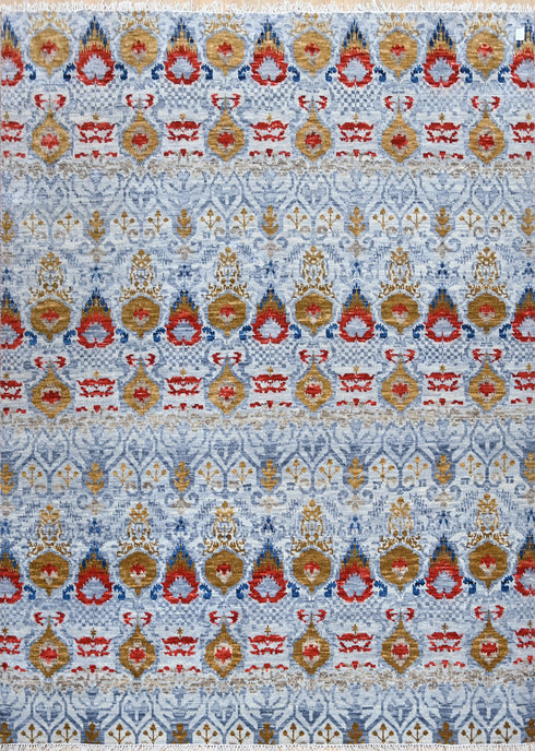 8 X 10 Ft Indian Hand Knotted Abstract Pattern Design Area Rug #WoolRug Home Decor