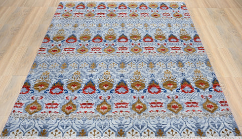 8 X 10 Ft Indian Hand Knotted Abstract Pattern Design Area Rug #WoolRug Home Decor