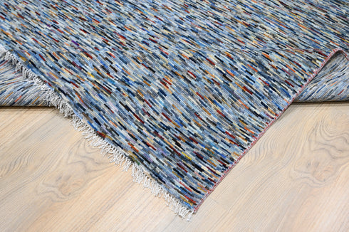 6 X 9 Ft Indoor Area Rug, Abstract Rug, Hand Knotted Multi Color Contemporary Rug, Indian Handmade Rug, Floor Carpet - 100%HANDMADERUG