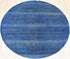 8 X 8 Ft. Handmade Blue Color Round Rug Grass Design Wool Area Rug