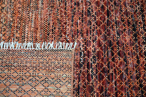 9 X 12 Ft Indoor Area Rug, Hand Knotted Rust Color Rug, Modern Rug, Contemporary Rug, Abstract Rug, Indian Handmade Rug Home Decor