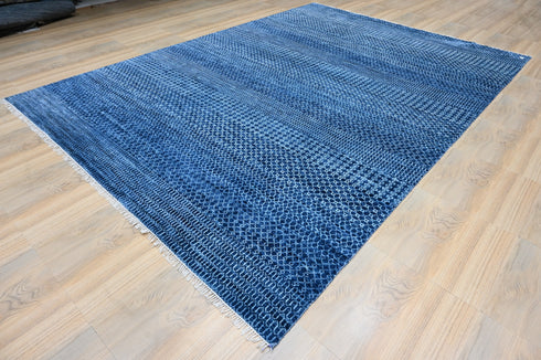 10 X 14 Feet Blue Color Rug Indian Hand Knotted Contemporary Area Rug #FloorRug #LivingAreaRug #OrientalRug