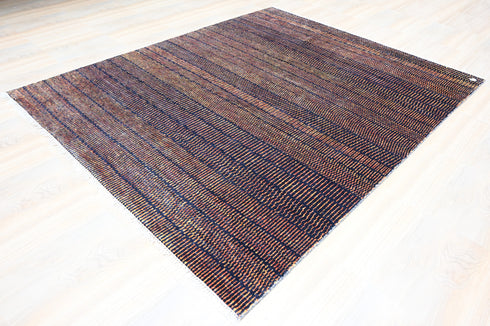 8 X 10 ft Brown Color Rug Indian Hand Knotted Contemporary Style Indoor Bedroom Area Rug #LivingRug Home Decor - 100%HANDMADERUG