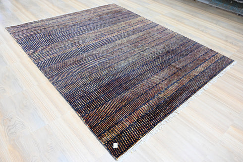 8 X 10 ft Brown Color Rug Indian Hand Knotted Contemporary Style Indoor Bedroom Area Rug #LivingRug Home Decor - 100%HANDMADERUG