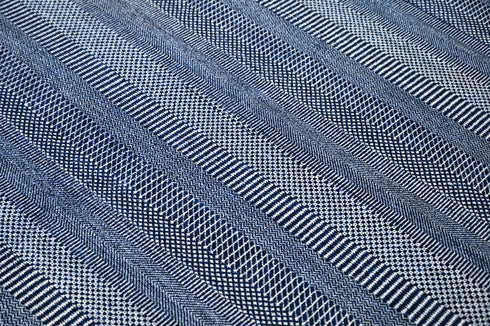 8 X 8 Ft. Handmade Blue Color Round Rug Grass Design Wool Area Rug