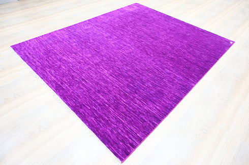 8 X 10 Feet Purple Color Wool Area Rug, Hand Knot Rug, Indoor Floor Covering Rug, Contemporary Rug, Indian Handmade Carpet Home Decor