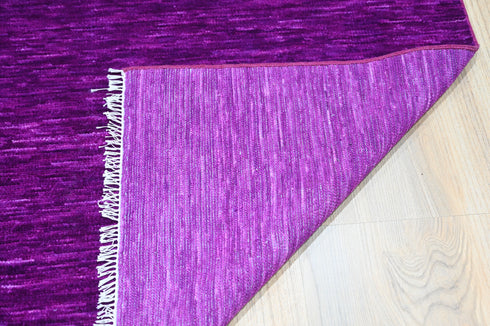 8 X 10 Feet Purple Color Wool Area Rug, Hand Knot Rug, Indoor Floor Covering Rug, Contemporary Rug, Indian Handmade Carpet Home Decor