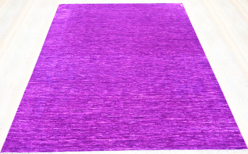 8 X 10 Feet Purple Color Wool Area Rug, Hand Knot Rug, Indoor Floor Covering Rug, Contemporary Rug, Indian Handmade Carpet Home Decor