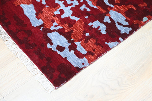 6 X 9 Ft Indian Hand Knotted Contemporary Indoor Area Rug #WoolRug #LivingRug Home Decor - 100%HANDMADERUG