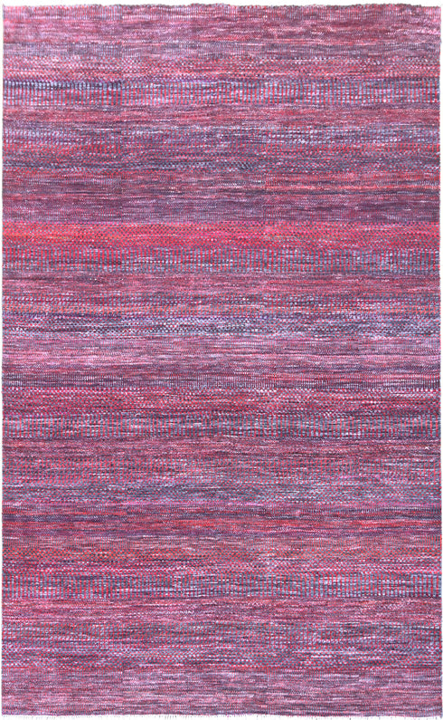 5.5 X 8 Ft Area Rug Indian Hand Knotted Red and Charcoal Area Rug Home Decor #100%HANDMADERUG