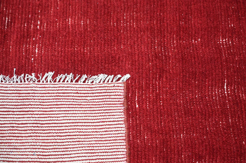 8 X 10 Ft Indoor Area Rug, Abstract Design Red Color Rug, Contemporary Style Indian Rug, Hand Knotted Rug, Floor Rug