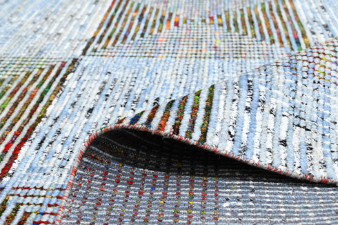 9 X 12 Ft Indoor Area Rug, Contemporary Grey and Rust Color Rug, Hand Knotted Oriental Rug, Home Interior Design Rug, Indoor Rug - Home Decor