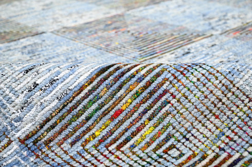 9 X 12 Ft Indoor Area Rug, Contemporary Grey and Rust Color Rug, Hand Knotted Oriental Rug, Home Interior Design Rug, Indoor Rug - Home Decor