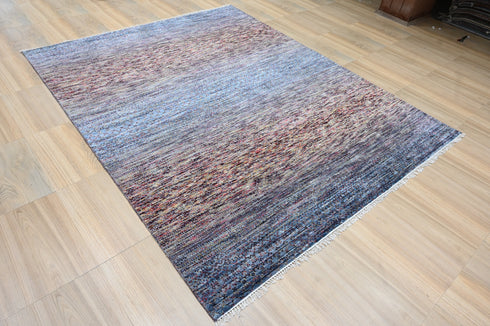 8 X 10 ft. Indian Hand Knotted Contemporary Abstract Design Floor Area Rug #IndoorRug #WoolRug #LuxuryRug