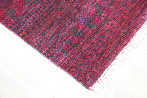 2.5 x 11.5 ft. Runner Rug Indoor Area Rug, Wool Rug, Contemporary Rug, Floor Decor Rug, Abstract Rug, Handmade Oriental Rug Home Decor