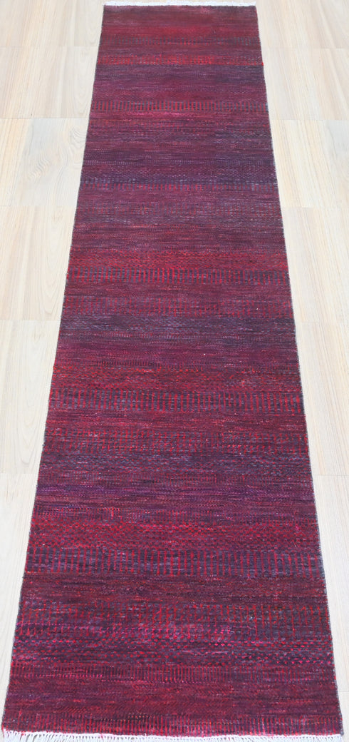 2.5 x 11.5 ft. Runner Rug Indoor Area Rug, Wool Rug, Contemporary Rug, Floor Decor Rug, Abstract Rug, Handmade Oriental Rug Home Decor