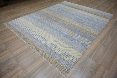 9 X 12 Ft Indian Hand Knotted Multicolor Abstract Pattern Design Area Rug #WoolRug Home Decor