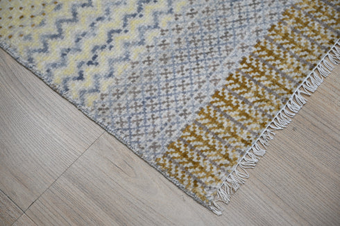 9 X 12 Ft Indian Hand Knotted Multicolor Abstract Pattern Design Area Rug #WoolRug Home Decor