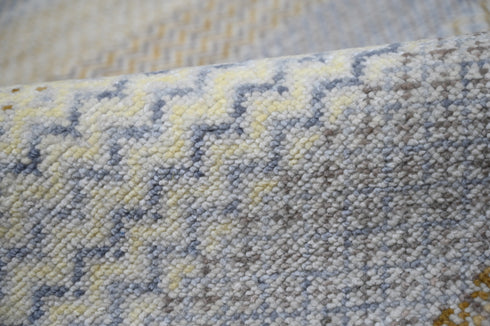 9 X 12 Ft Indian Hand Knotted Multicolor Abstract Pattern Design Area Rug #WoolRug Home Decor