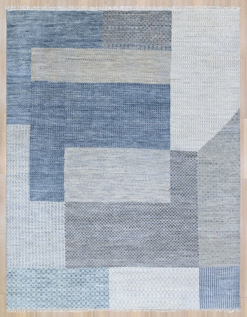 8 X 10 Indian Hand Knotted Abstract Pattern Design Area Rug #WoolRug Home Decor - 100%HandMadeRug