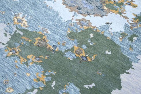 8 X 8 Ft. Handmade Multi Color Round Rug Abstract Design Wool Area Rug